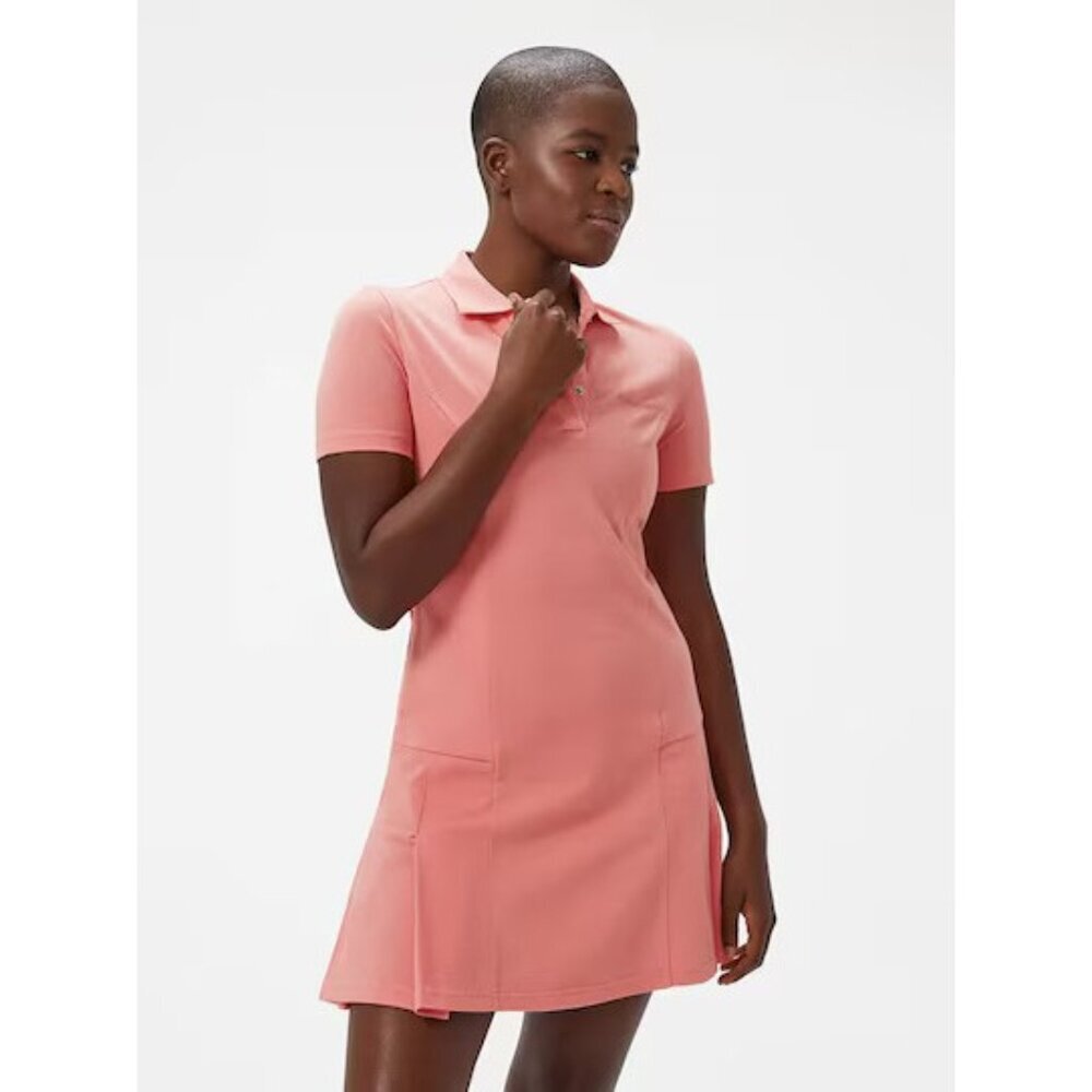 Outdoor Voices Polo Exercise Dress Mini Size Small Pink Coral Short Sleeve